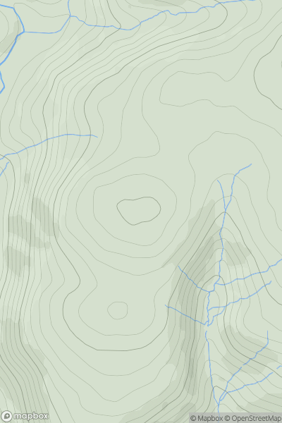 Thumbnail image for Bryn Du [South-West Wales] [SN839569] showing contour plot for surrounding peak